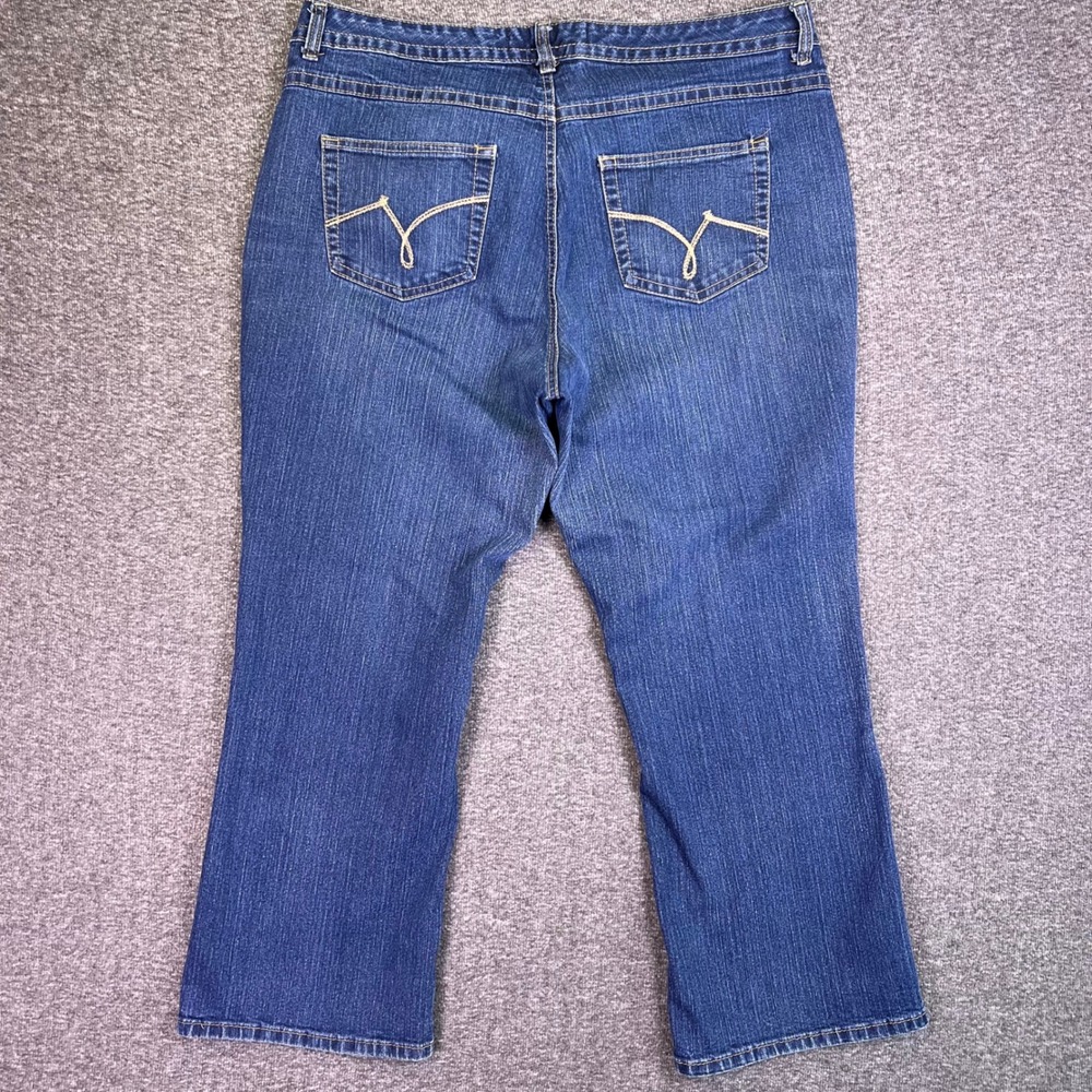 JMS Jeans Women 20W Short Blue Bootcut Western Casual Stretch Denim Plus 40x28.5 - Picture 8 of 12